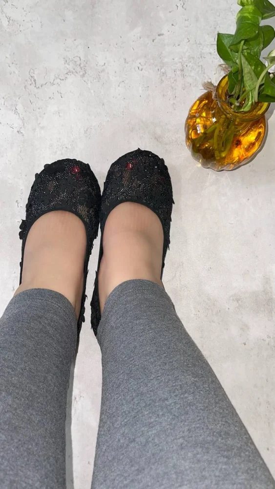 پاپوش زنانه جلوبسته طرح شکوفه 2 پاپوش زنانه جلوبسته طرح شکوفه